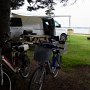 <p align=left> Au camping de Val-Comeau, Nouveau-Brunswick, côté baie.